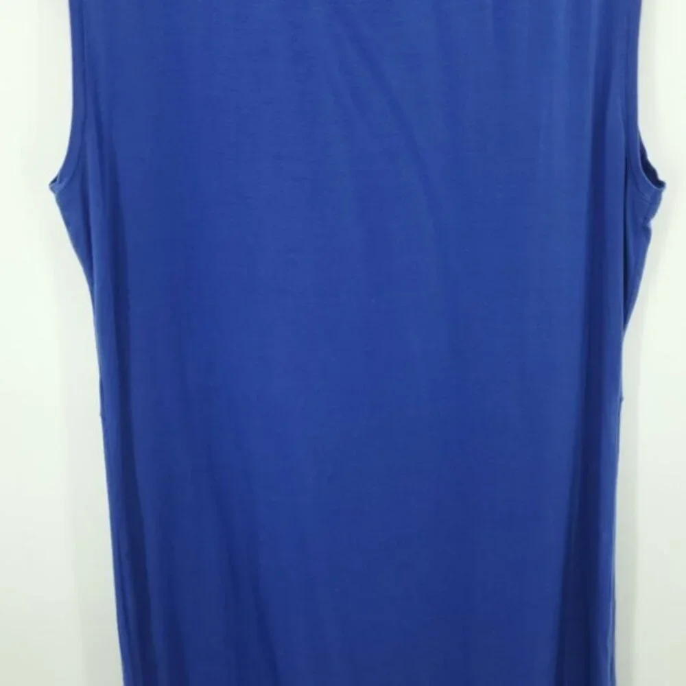 Gudrun Sjoden Sleeveless Tencel/Lyocell Midi Dress M Blue